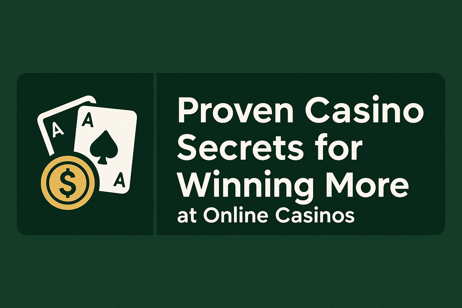 Proven Casino Secrets for Winning More at Online Casinos