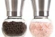 Simple Kitchen Products Original Stainless Steel and Premium Glass Salt and Pepper Grinder Set